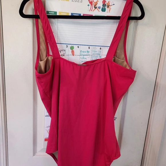 Calvin Klein Swimwear Hot Pink One-Piece Swimsuit in Size 16 - Picture 8 of 12